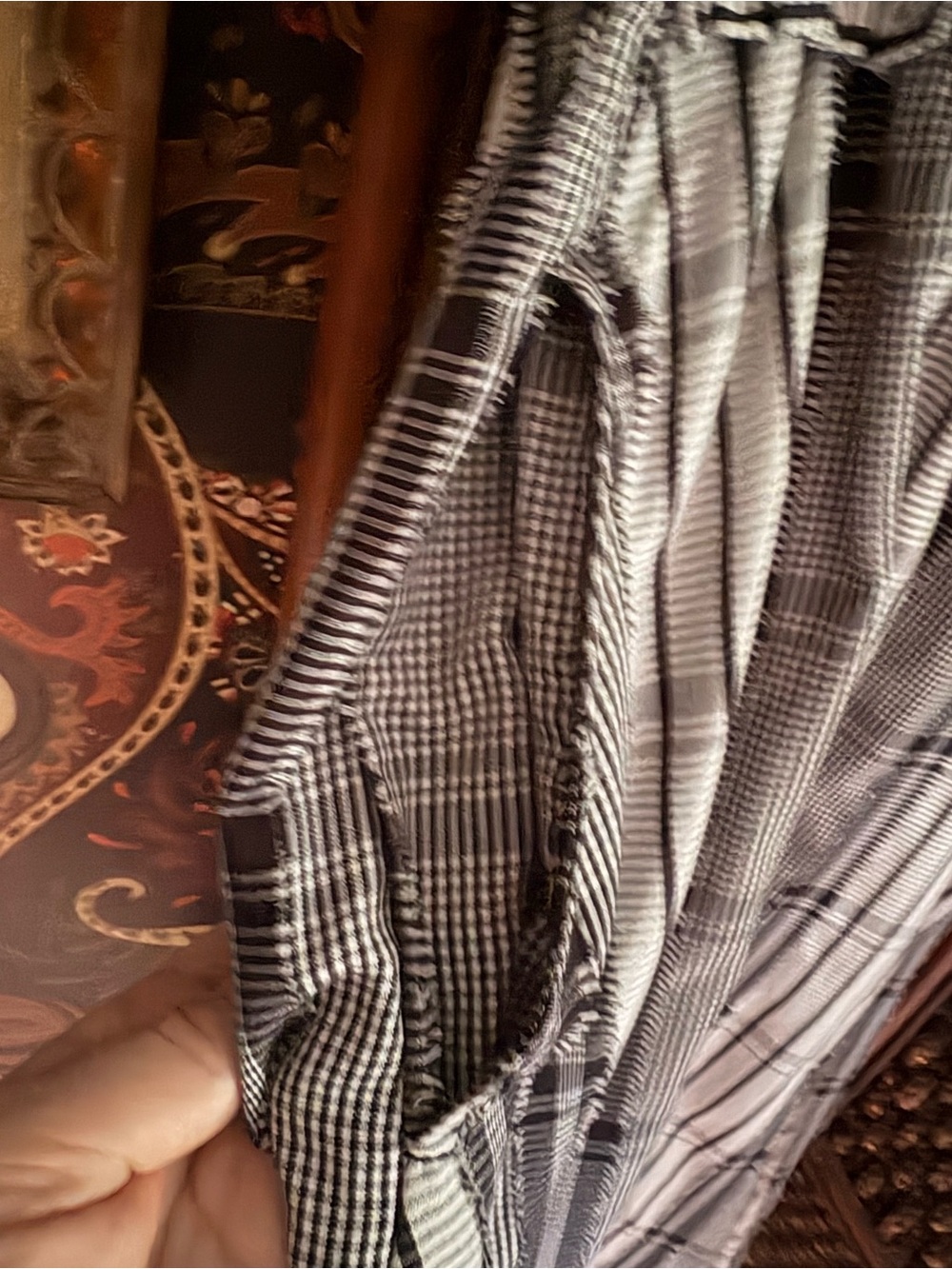 Anthropologie Maeve Mixed Plaid Midi Dress Peter Pan Collar Cottagecore Small - Picture 4 of 7